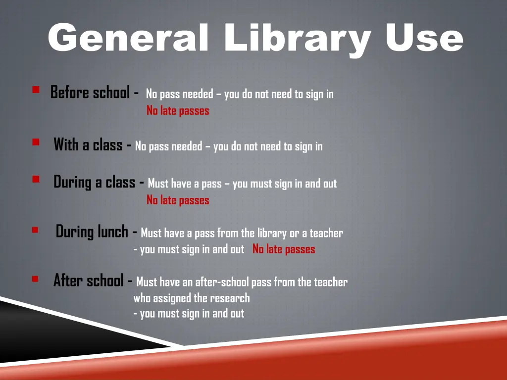 general library use