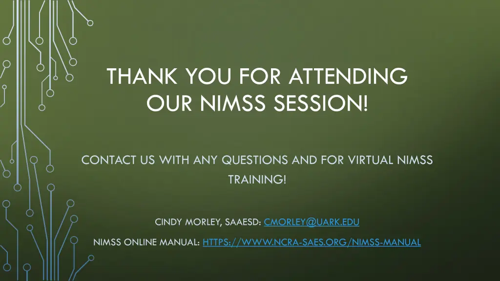 thank you for attending our nimss session