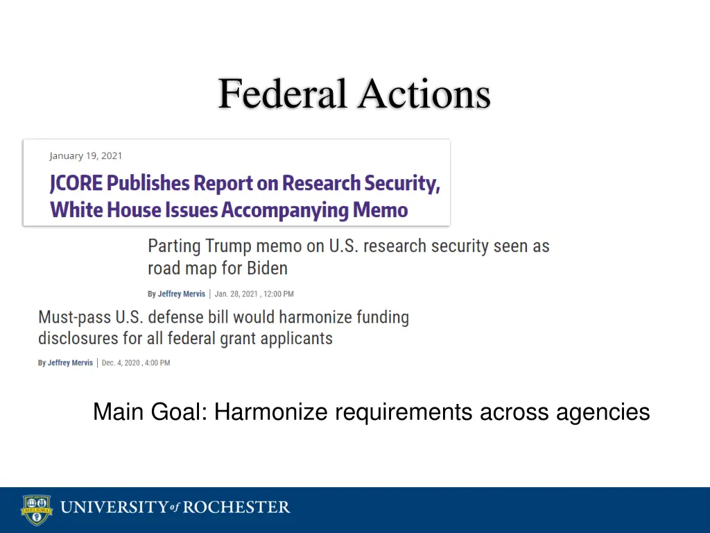 federal actions
