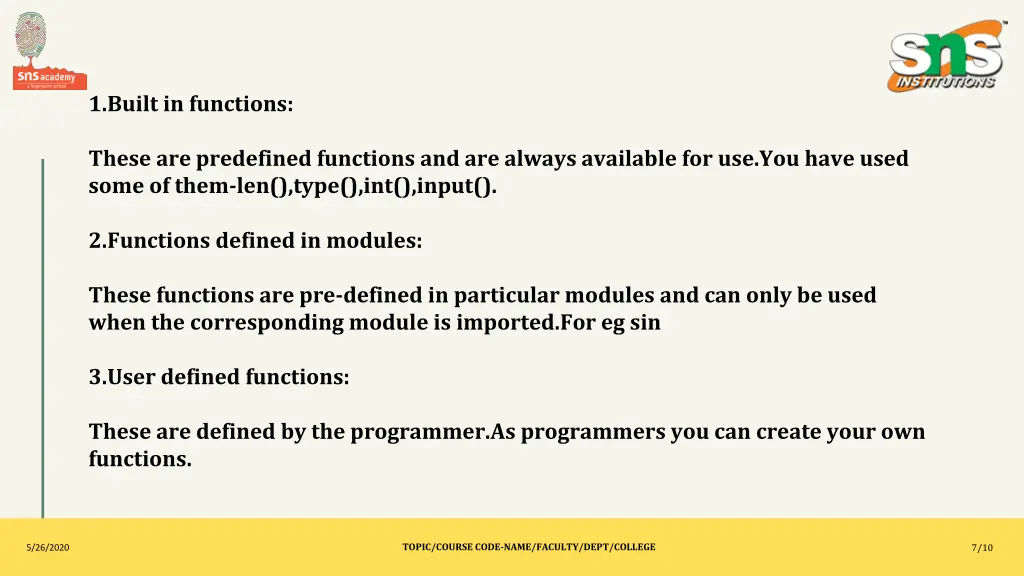 1 built in functions 1