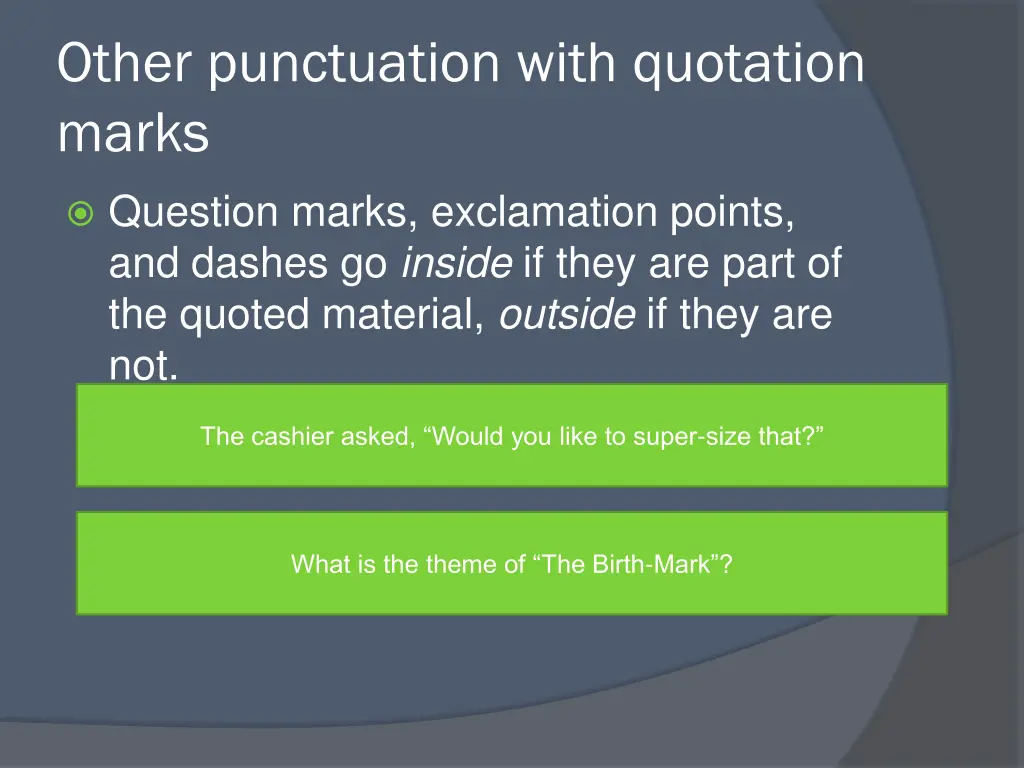 other punctuation with quotation marks 1
