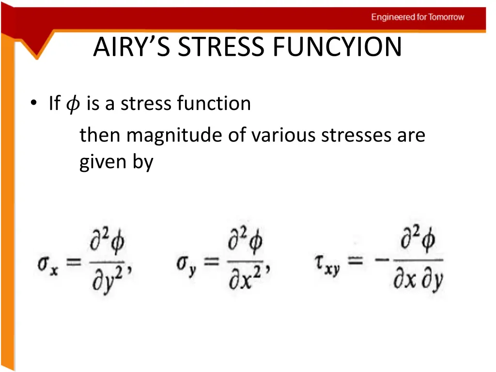 airy s stress funcyion