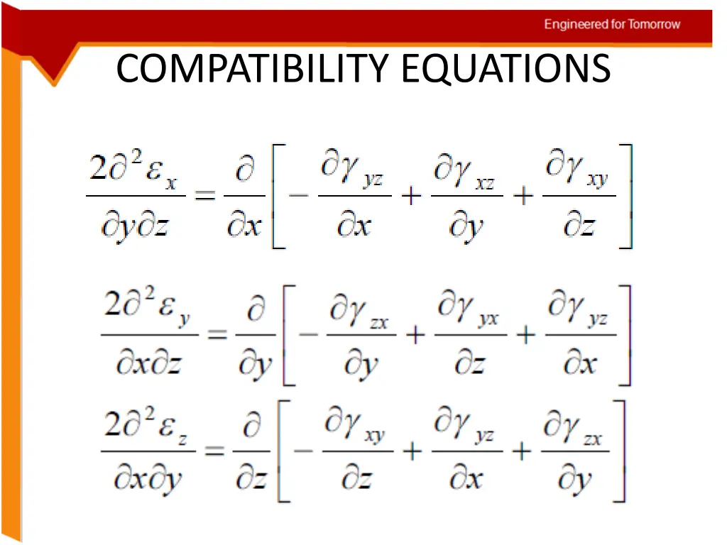 compatibility equations