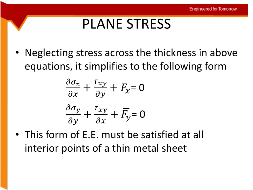 plane stress