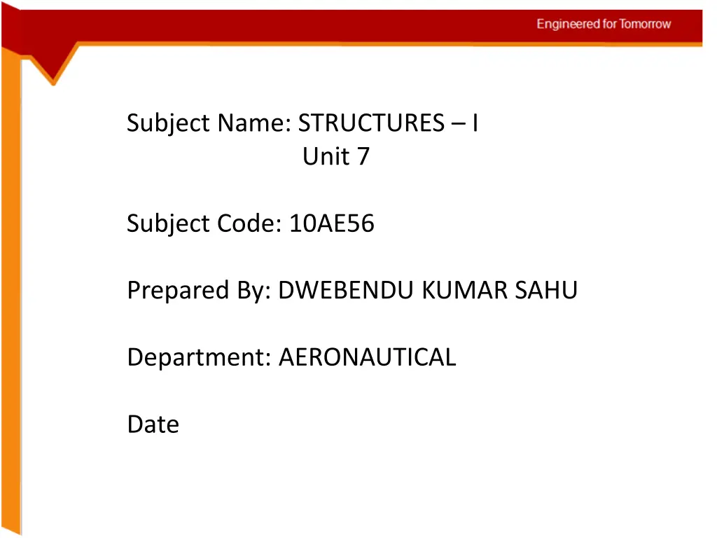 subject name structures i unit 7