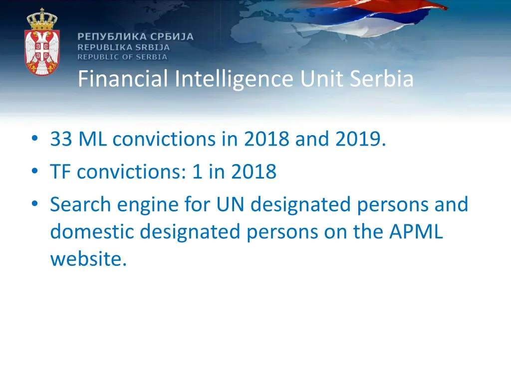 financial intelligence unit serbia