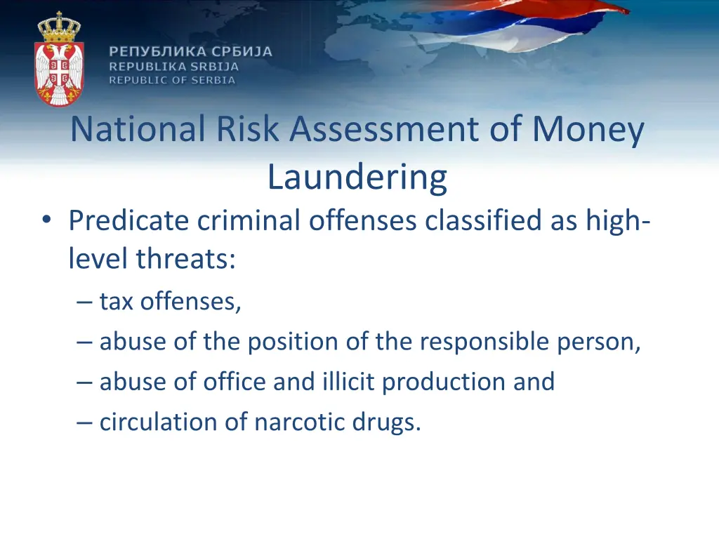 national risk assessment of money laundering 1