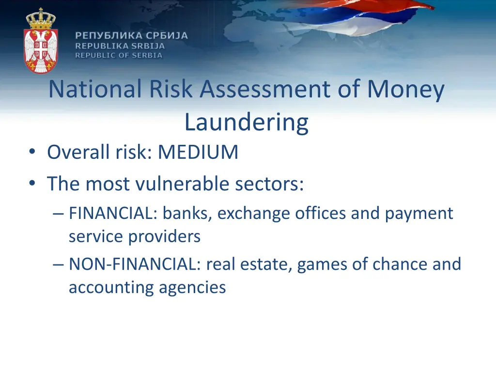 national risk assessment of money laundering