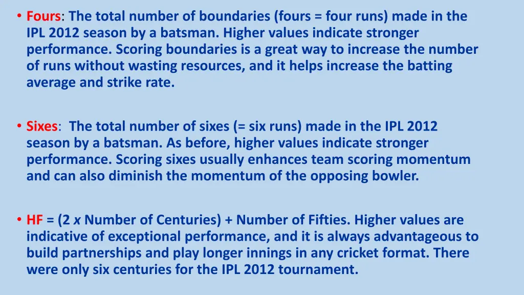 fours the total number of boundaries fours four