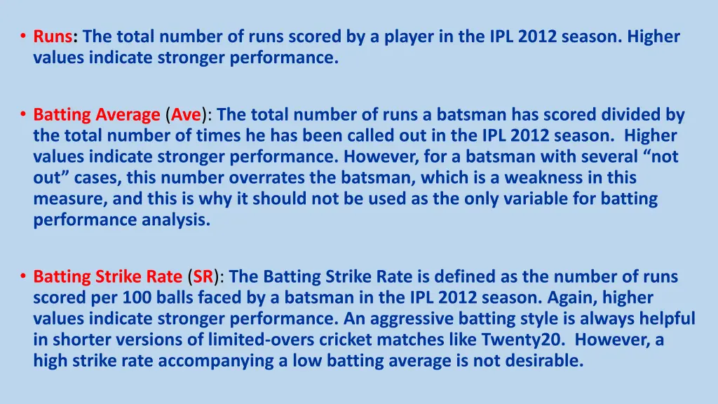 runs the total number of runs scored by a player