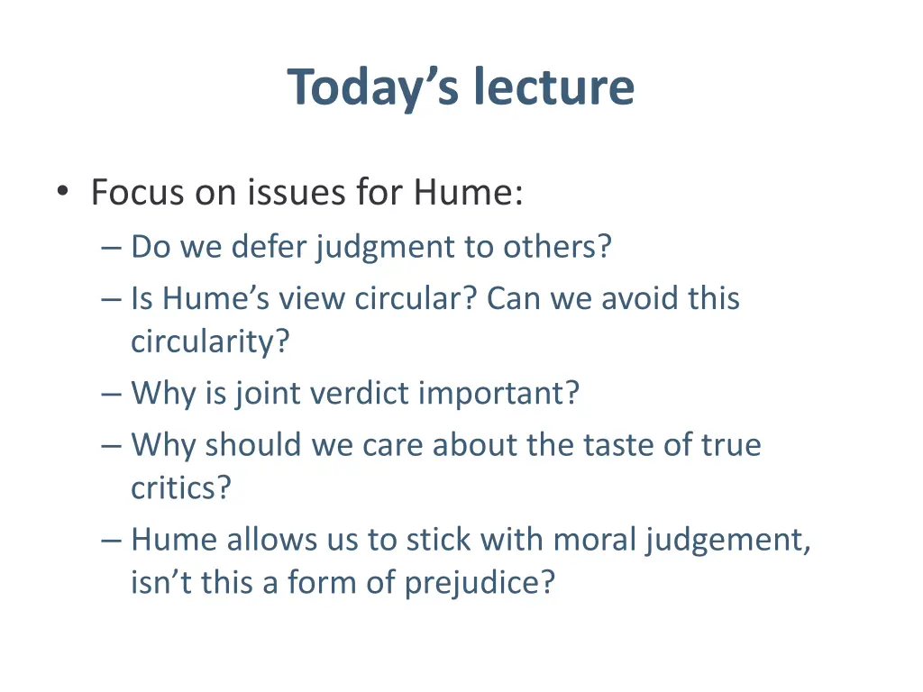 today s lecture