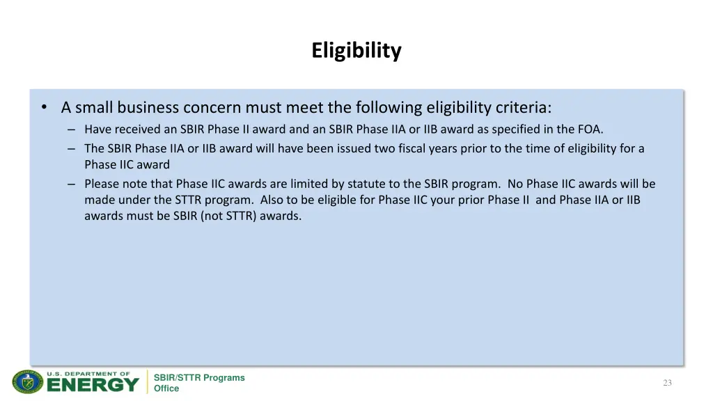 eligibility