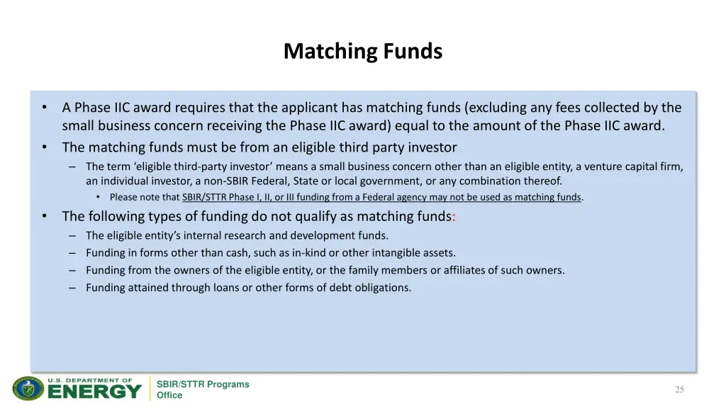 matching funds