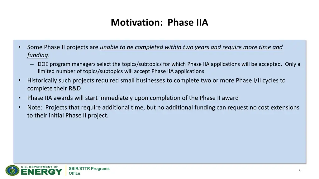 motivation phase iia