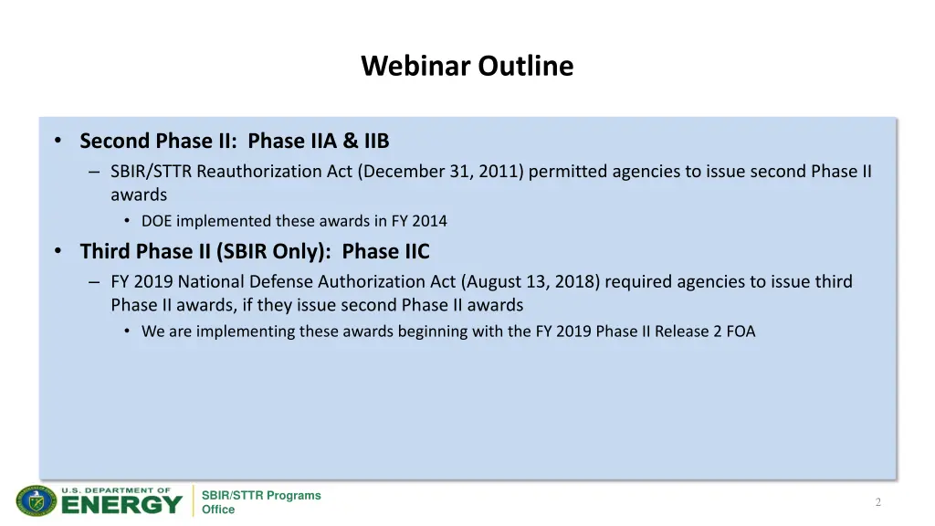 webinar outline