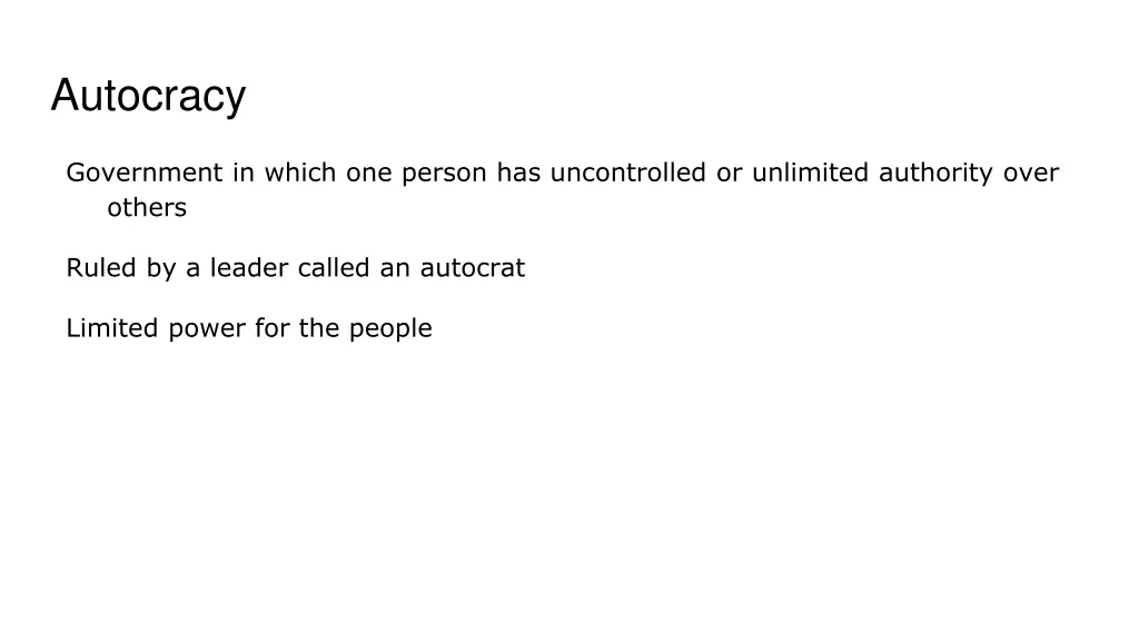 autocracy