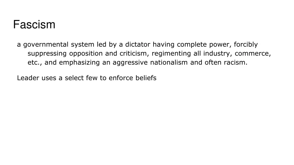 fascism