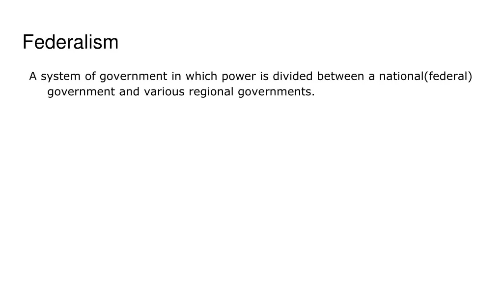 federalism
