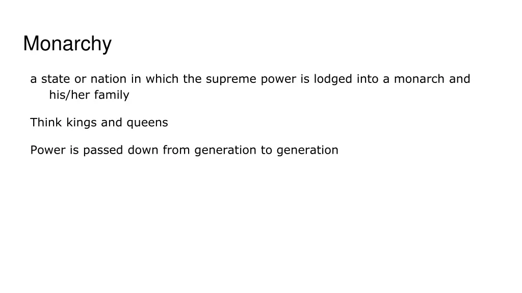 monarchy
