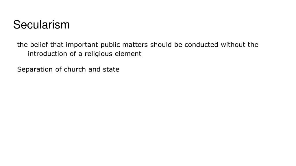 secularism