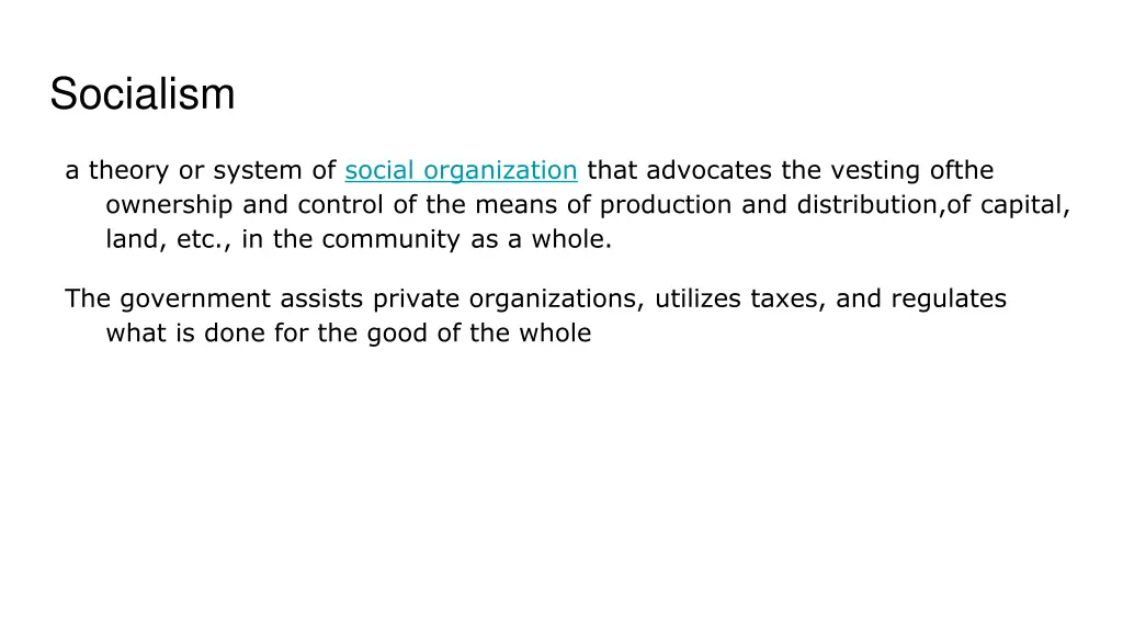 socialism