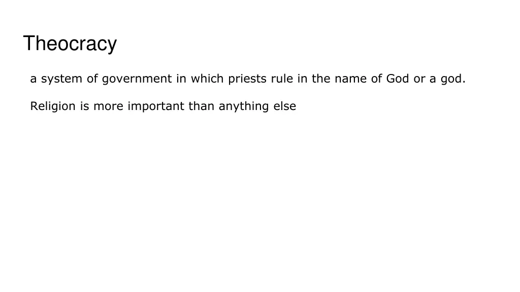 theocracy