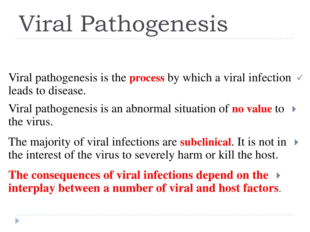 viral pathogenesis