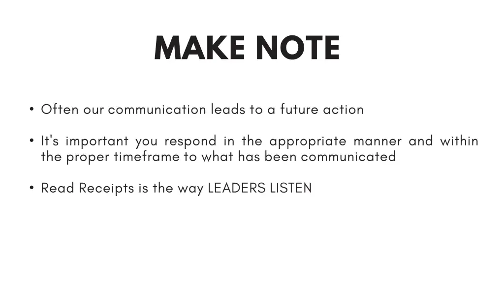 make note