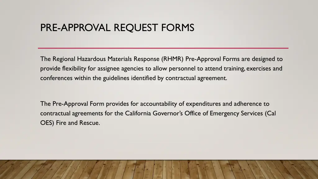 pre approval request forms