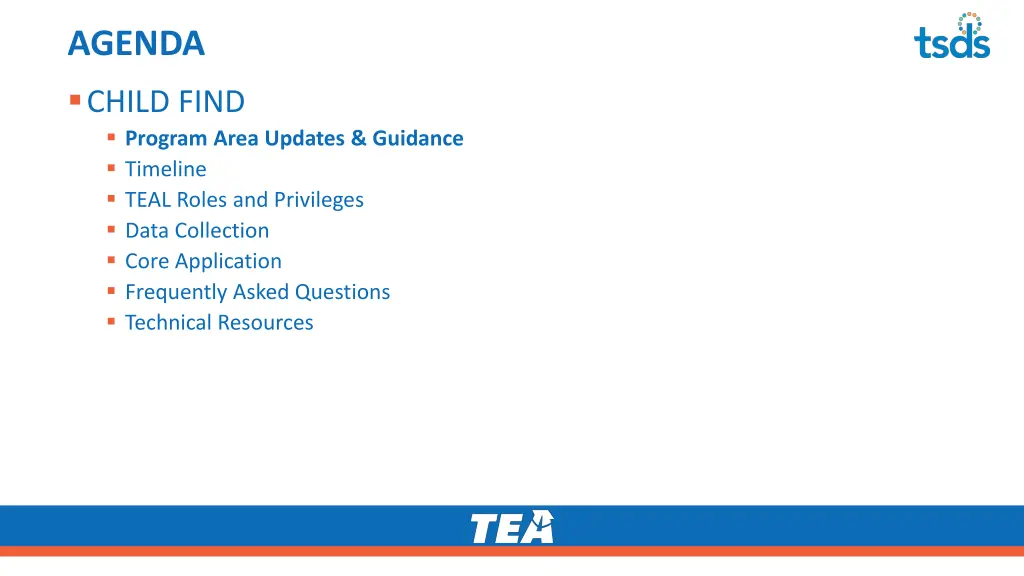 agenda child find program area updates guidance 1