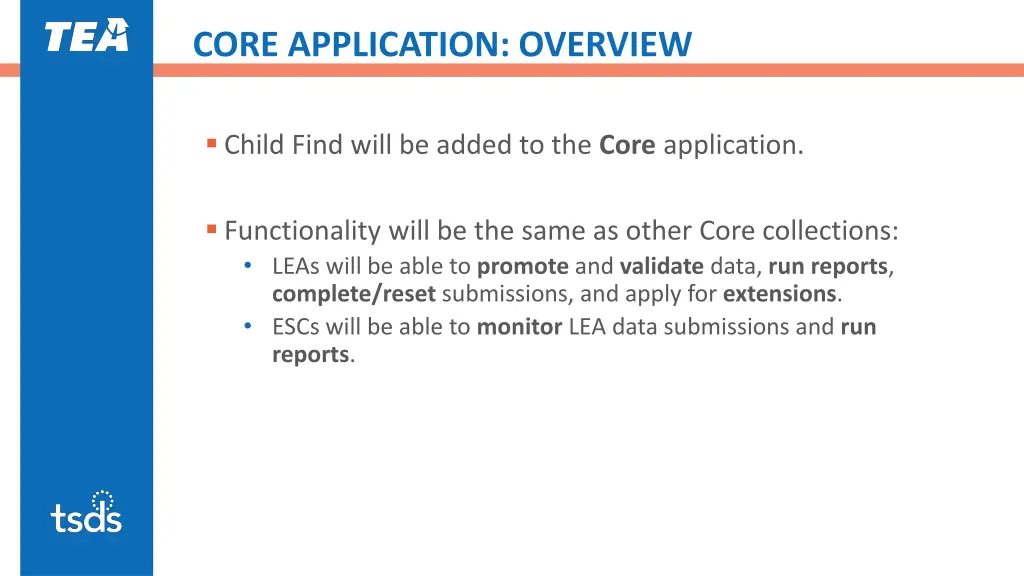 core application overview