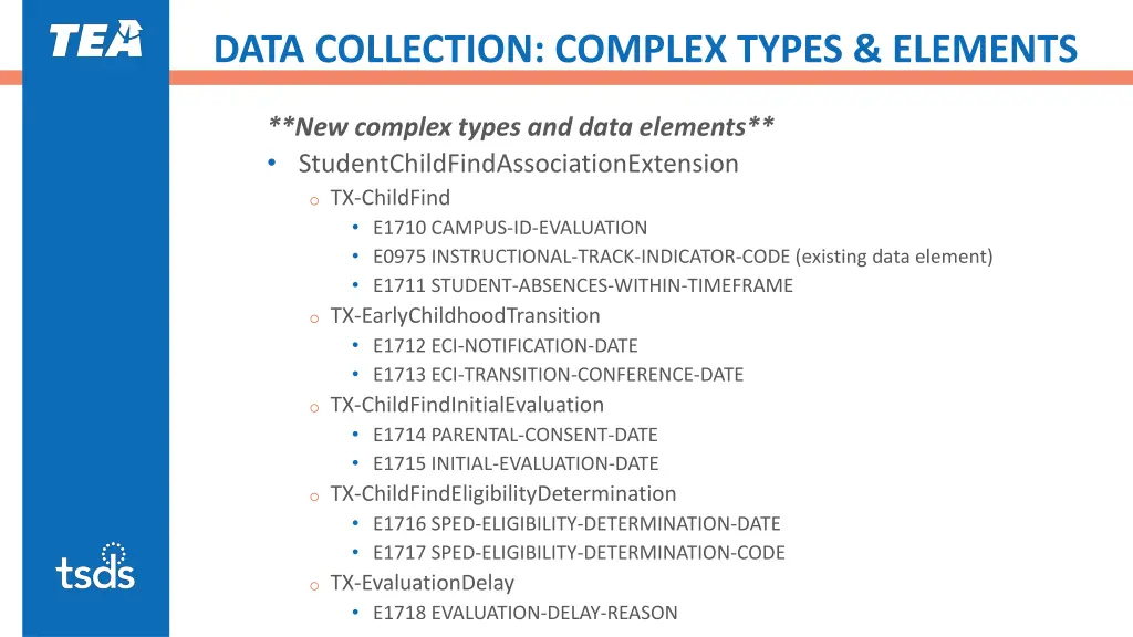 data collection complex types elements 5