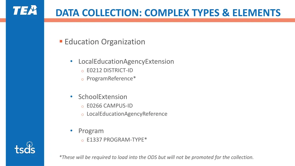 data collection complex types elements