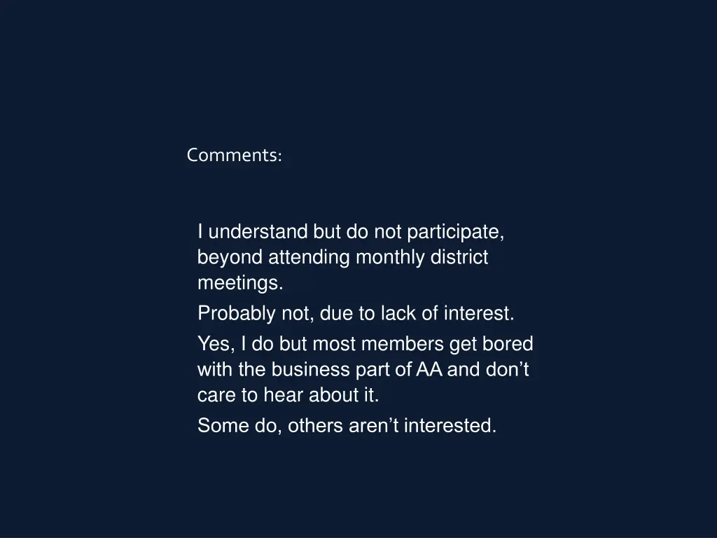 comments