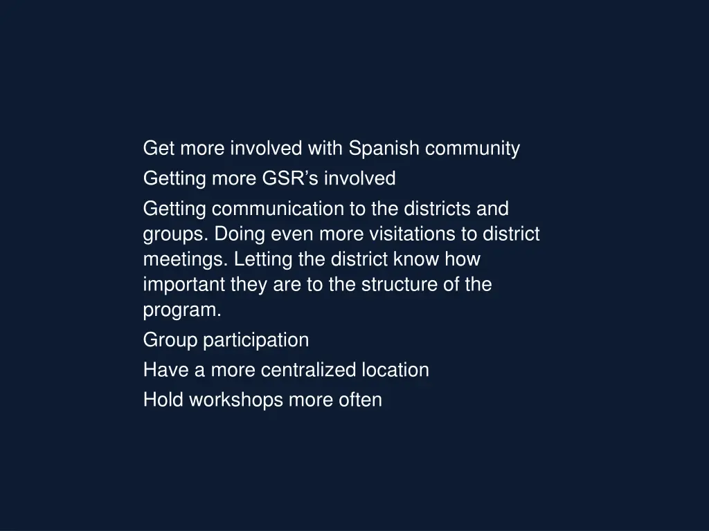 get more involved with spanish community getting