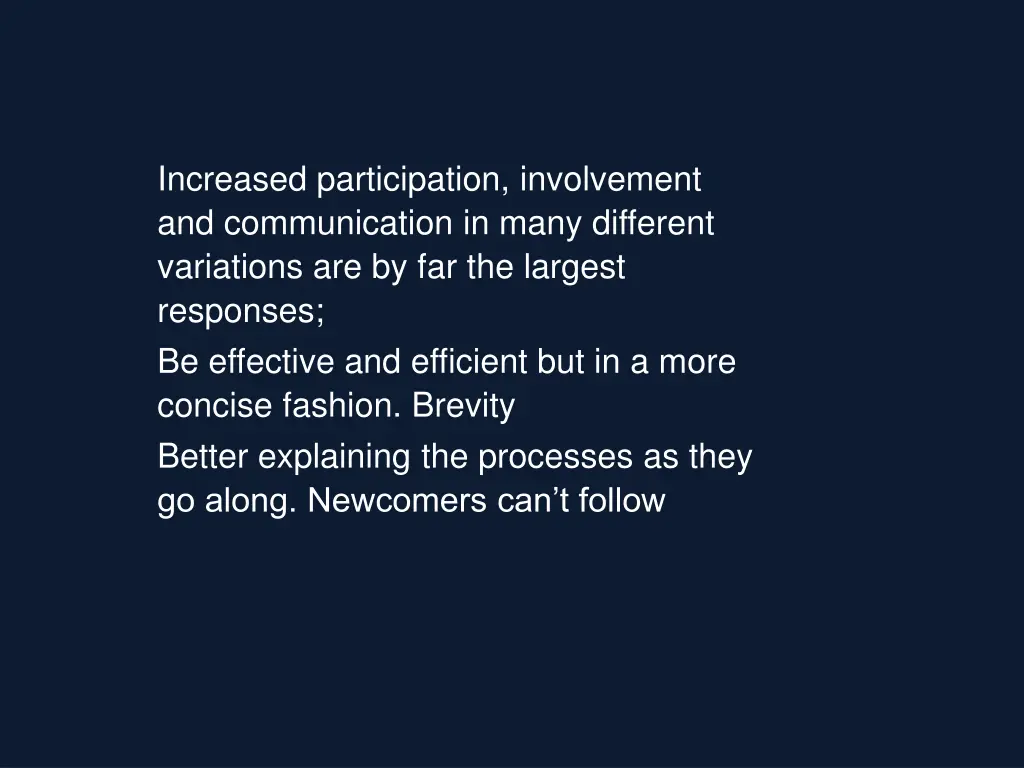 increased participation involvement
