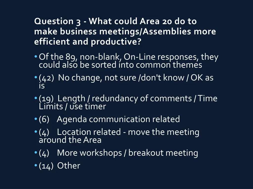 question 3 what could area 20 do to make business 1
