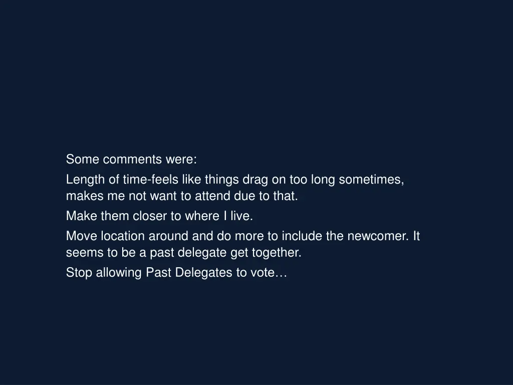 some comments were length of time feels like