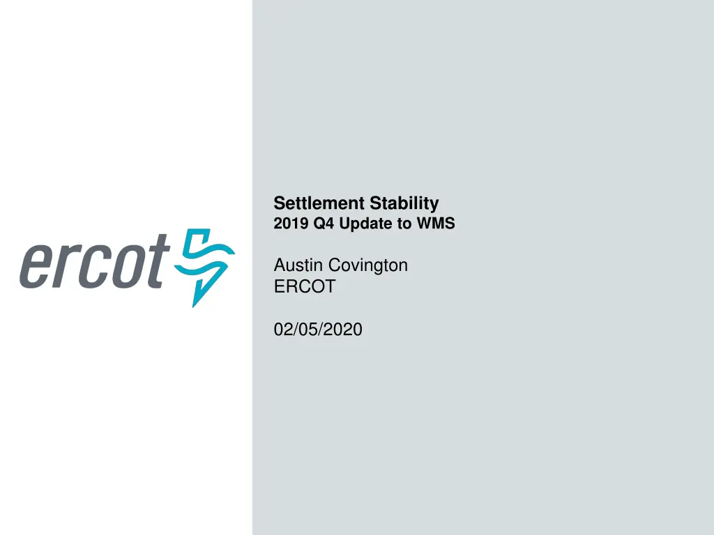 settlement stability 2019 q4 update to wms