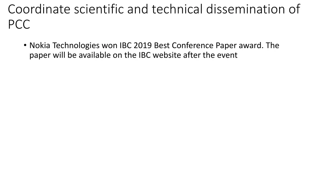 coordinate scientific and technical dissemination