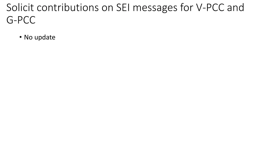 solicit contributions on sei messages