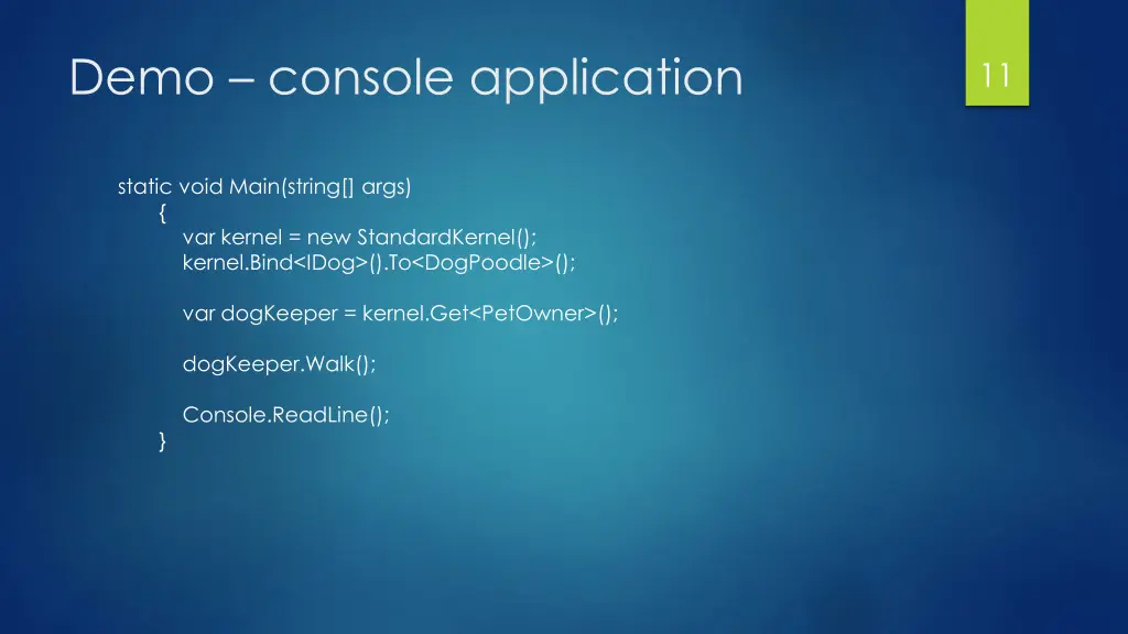 demo console application 1