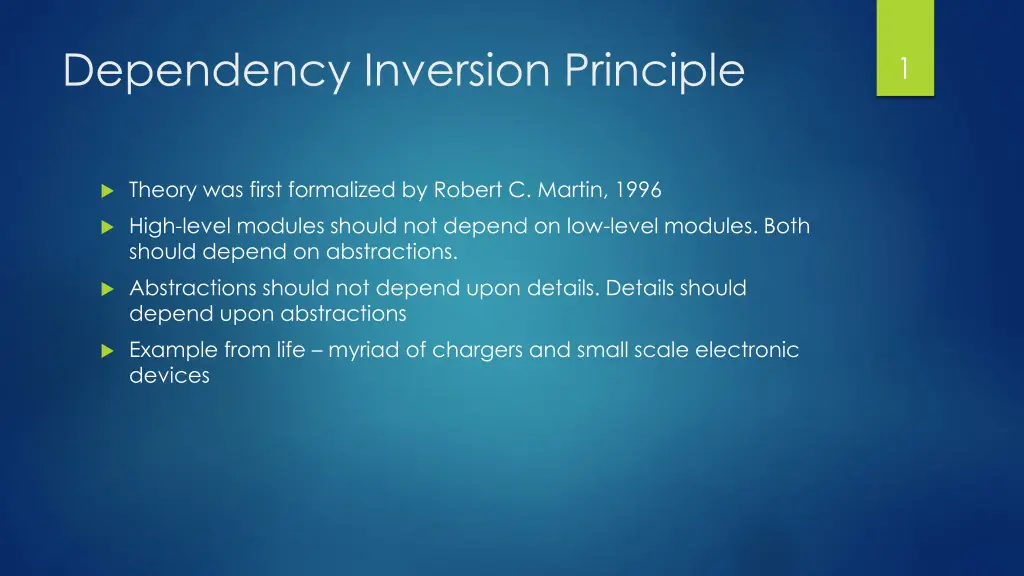 dependency inversion principle
