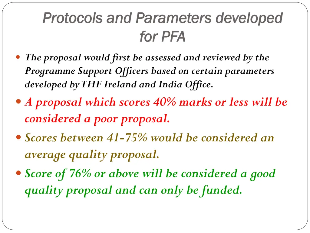 protocols and parameters developed protocols