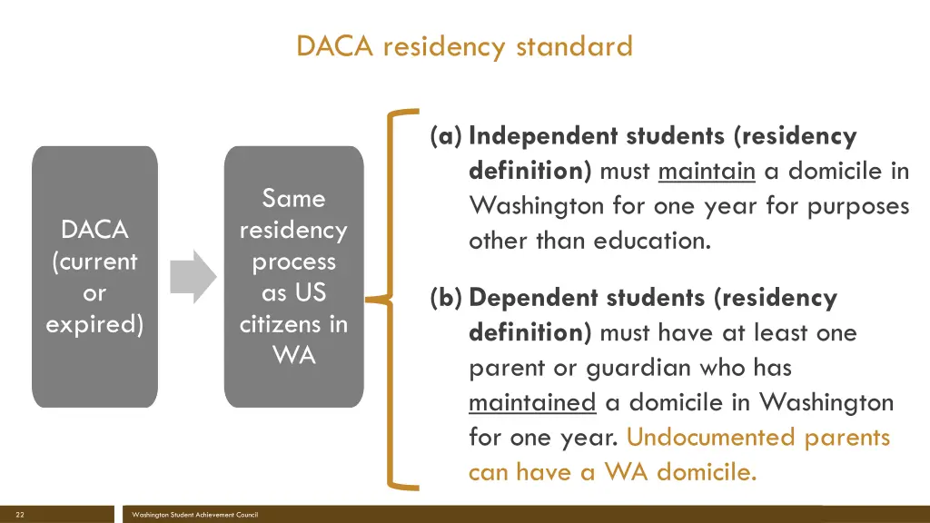 daca residency standard