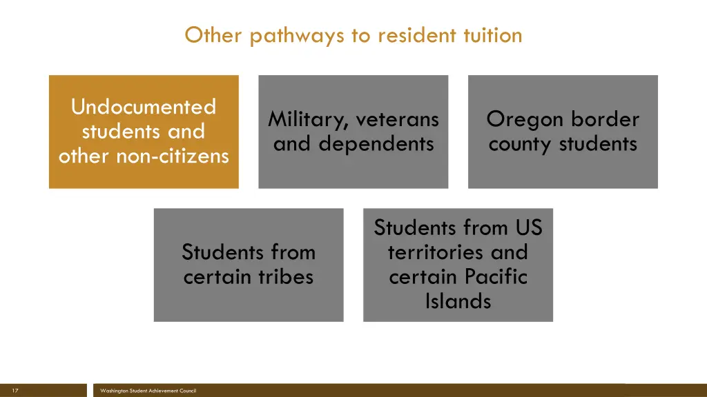 other pathways to resident tuition