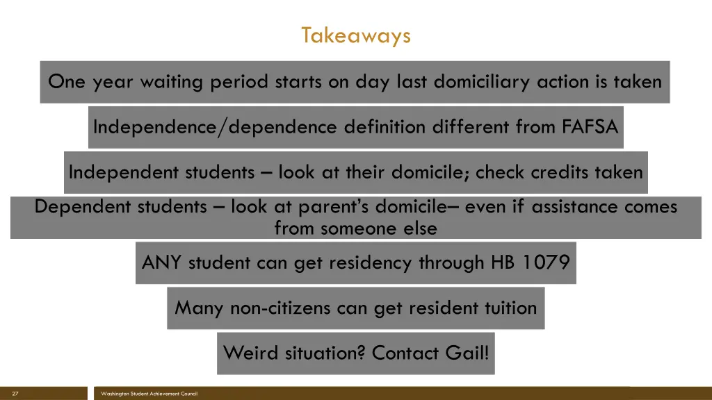 takeaways