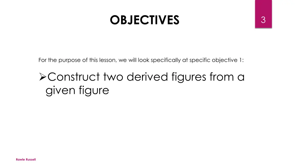 objectives 1