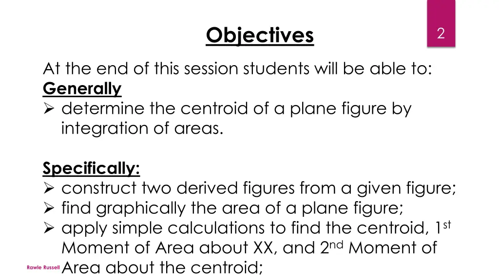 objectives