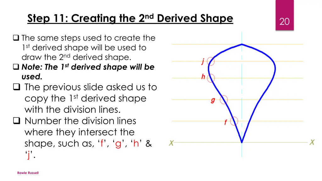 step 11 creating the 2 nd derived shape